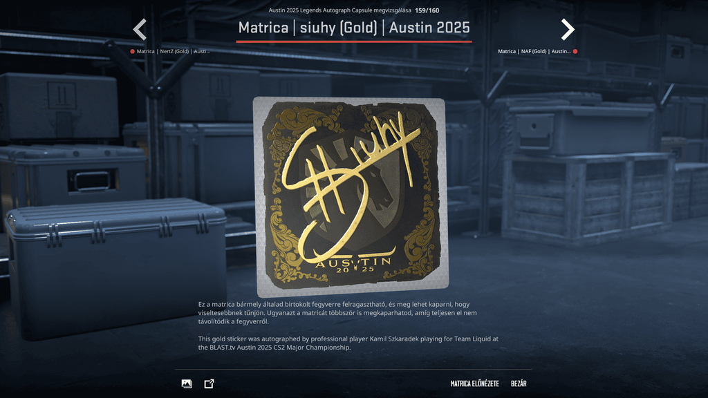 A BLAST.tv Austin Major legendáinak matricái