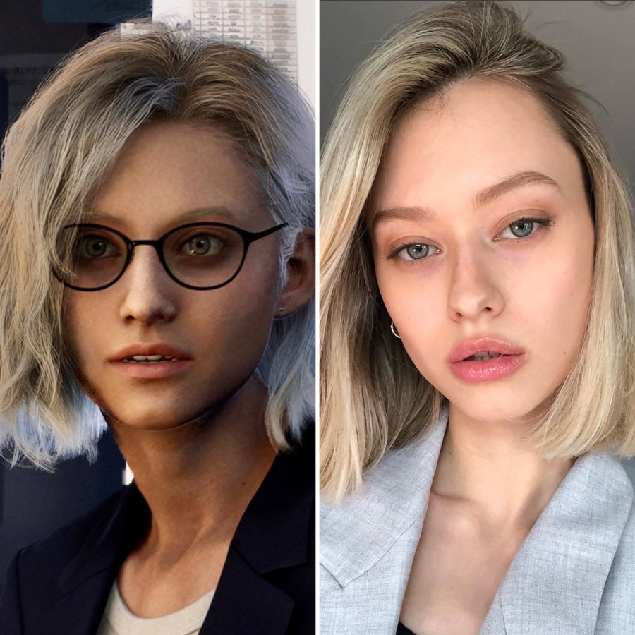 Grace Ashcroft (Julia Pratt) a Resident Evil: Requiemben - Forrás: Capcom és Julia Pratt Instagram