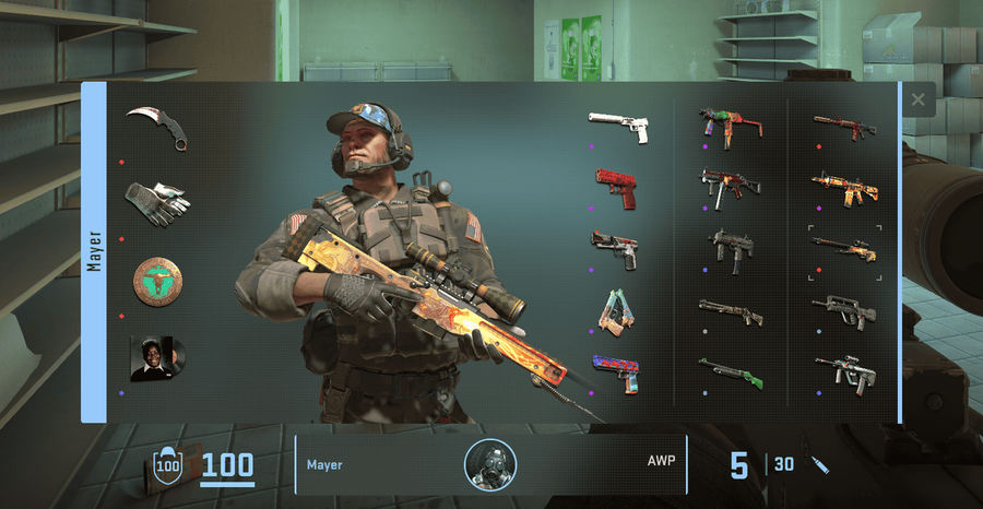 CS2 felszerelés felugró panelje a frissítés után - Forrás: Valve