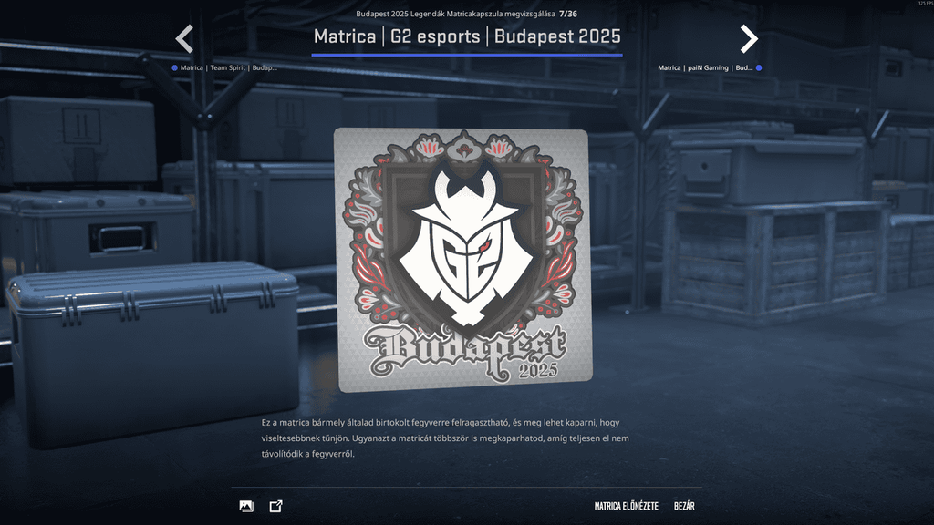 A StarLadder Budapest Major legendáinak matricái