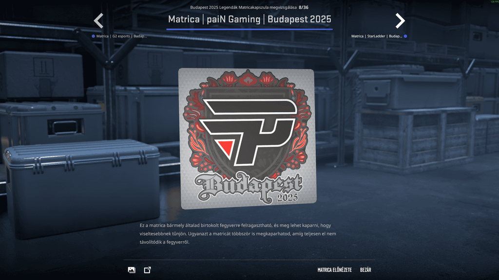 A StarLadder Budapest Major legendáinak matricái