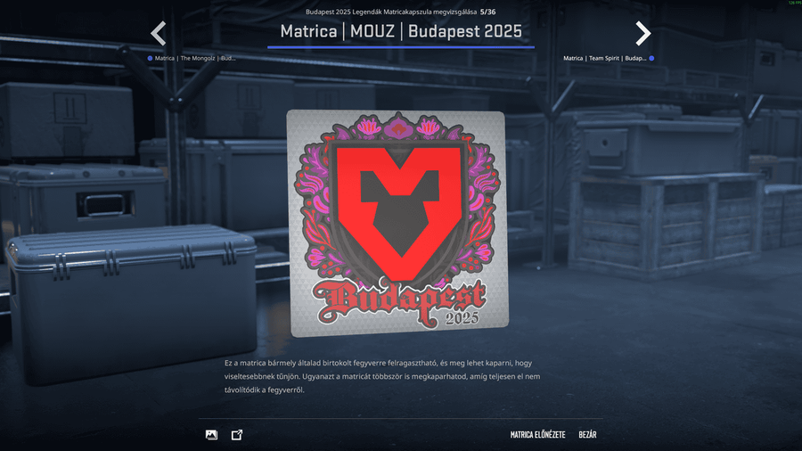 A StarLadder Budapest Major legendáinak matricái