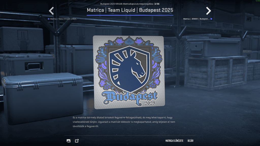 A StarLadder Budapest Major kihívóinak matricái