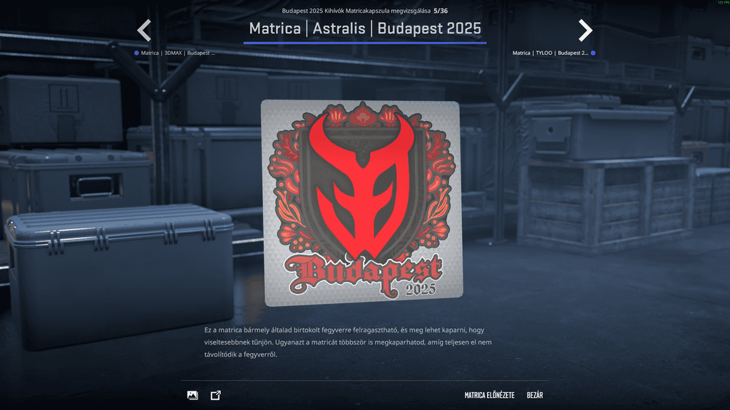 A StarLadder Budapest Major kihívóinak matricái