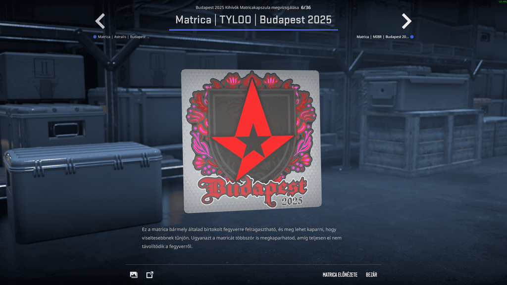 A StarLadder Budapest Major kihívóinak matricái