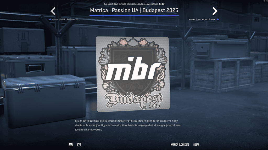 A StarLadder Budapest Major kihívóinak matricái