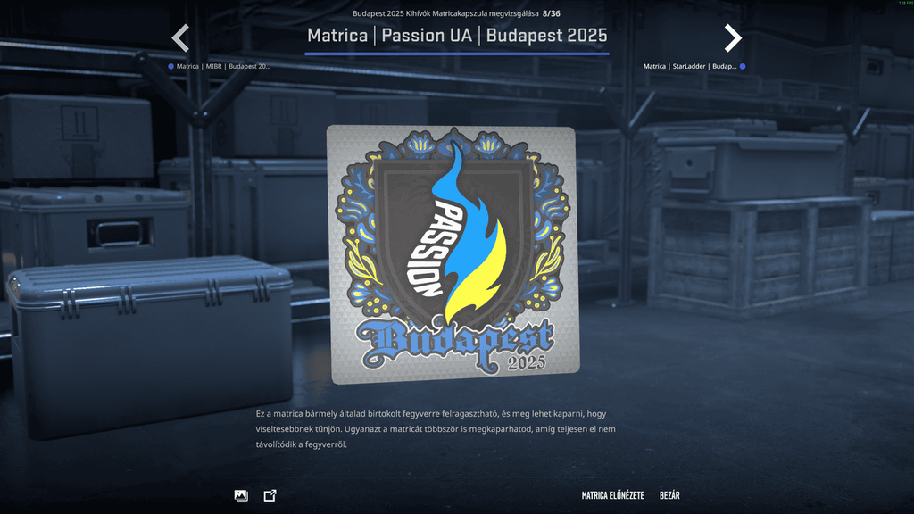 A StarLadder Budapest Major kihívóinak matricái