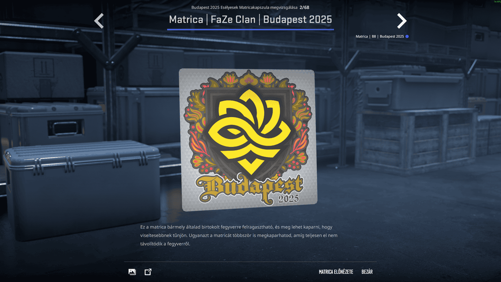 A StarLadder Budapest Major esélyeseinek matricái