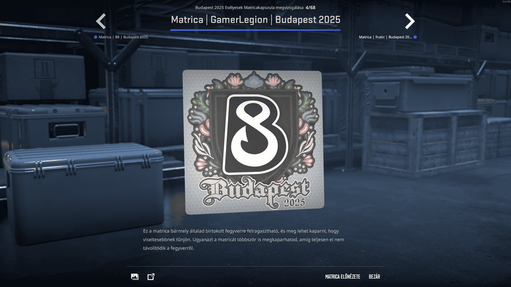 A StarLadder Budapest Major esélyeseinek matricái