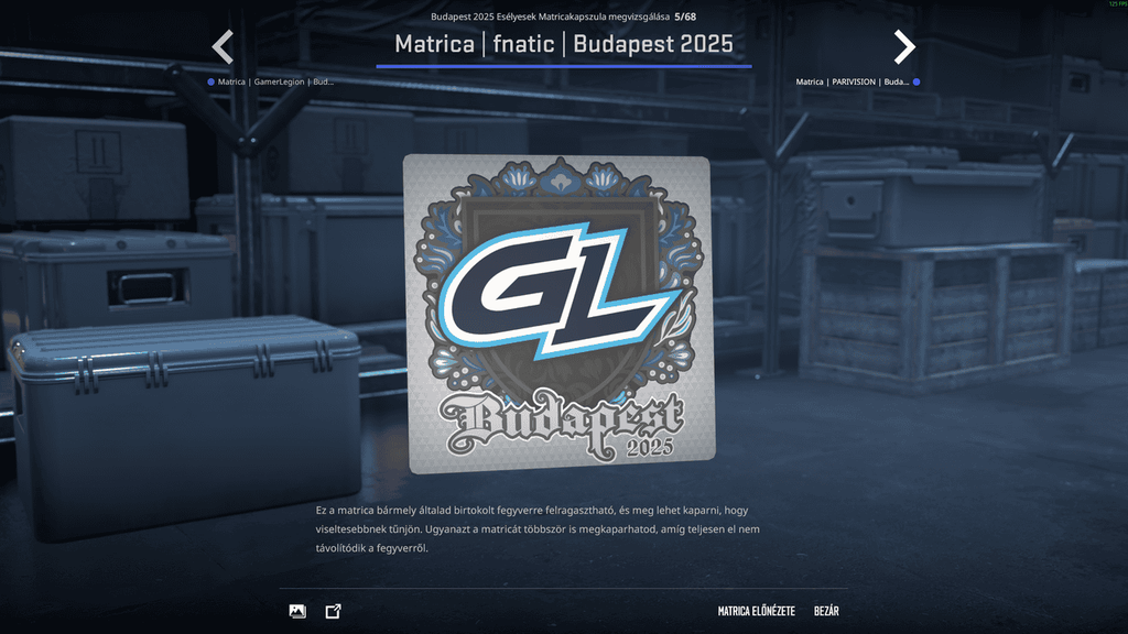 A StarLadder Budapest Major esélyeseinek matricái