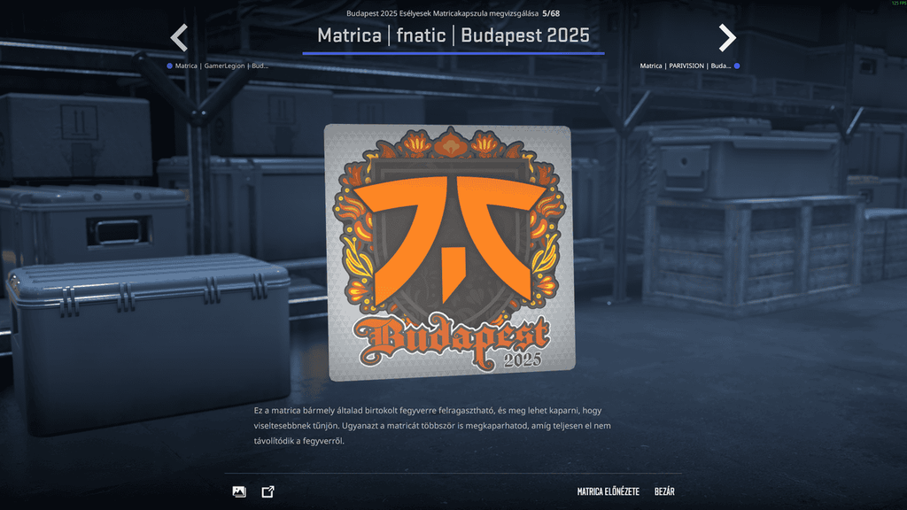 A StarLadder Budapest Major esélyeseinek matricái