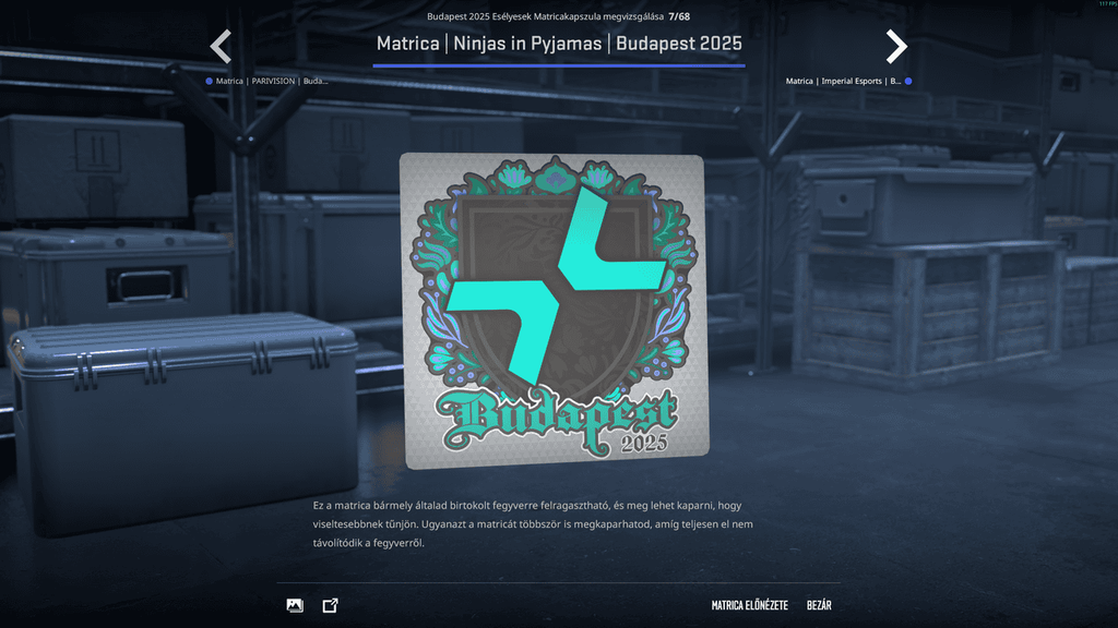 A StarLadder Budapest Major esélyeseinek matricái