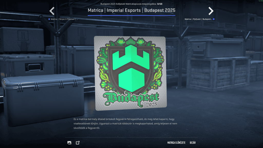 A StarLadder Budapest Major esélyeseinek matricái