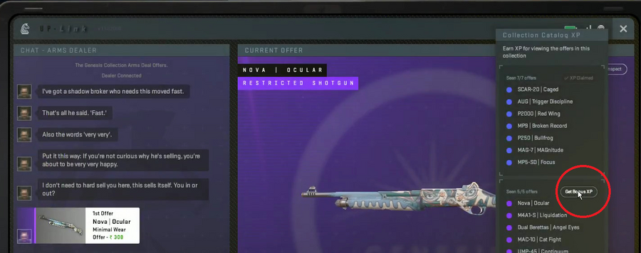 B&oacute;nusz XP szerz&eacute;s a CS2 Eredet termin&aacute;lj&aacute;b&oacute;l - forr&aacute;s: @ThourCS2