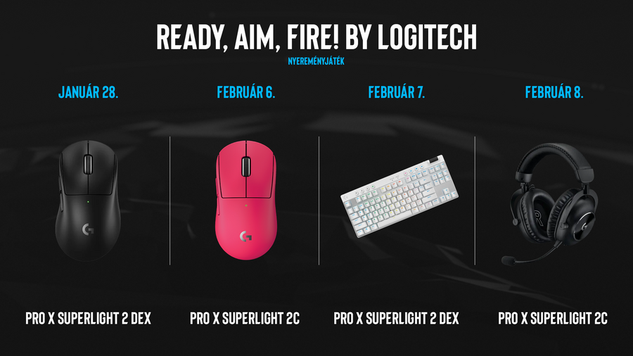 A Ready, Aim, Fire! by Logitech j&aacute;t&eacute;k nyerem&eacute;nyei