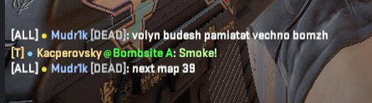 Mykhailo Mudryk n&eacute;p&iacute;rt&aacute;sos kommentjei a CS2-ben - Forr&aacute;s: x.com / @4rrrokhehe