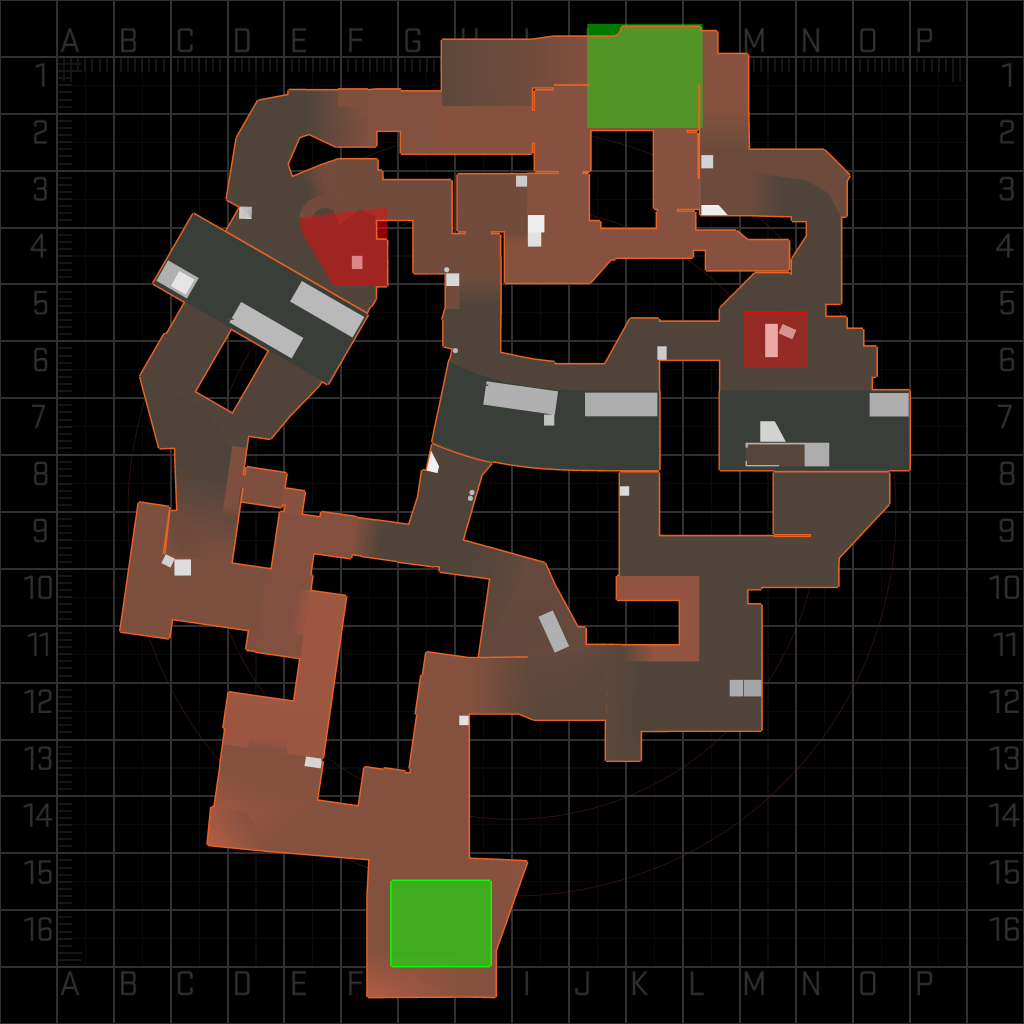 A de_splintert inspiráló de_coaline minitérképe, radarképe - forrás: ProAgressiVe