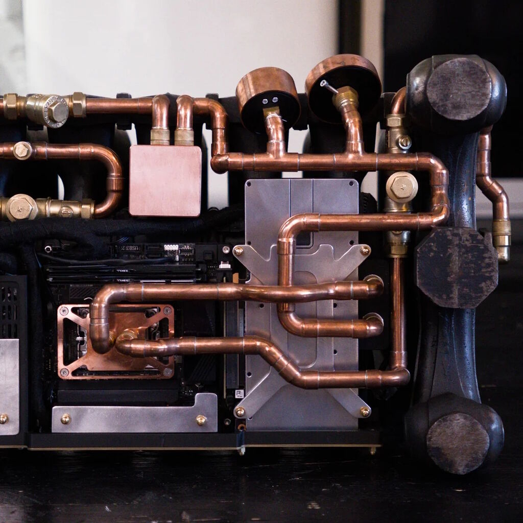 Radiátorból készült számítógép