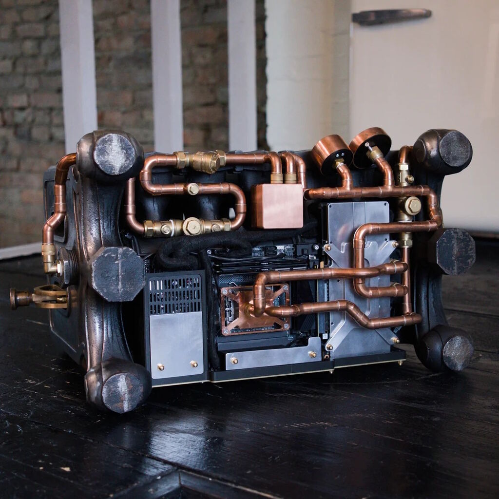 Radiátorból készült számítógép