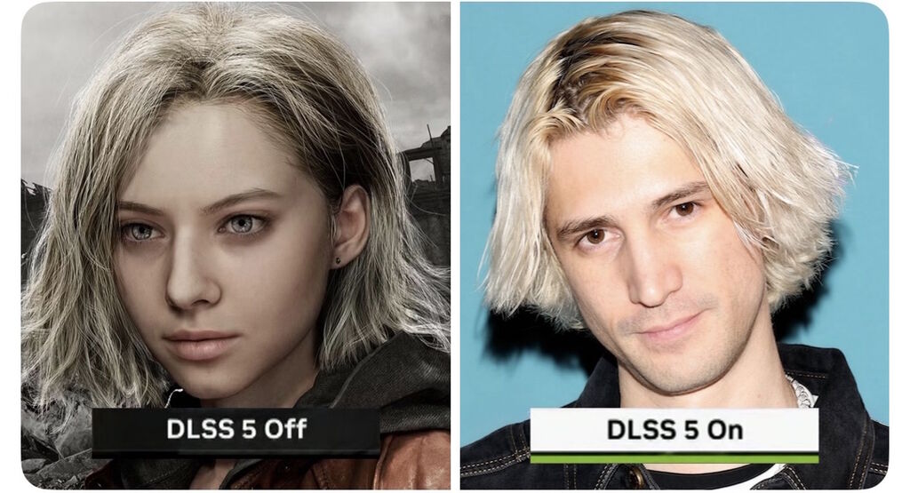 Grace a Resident Evil Requiemből DLSS 5 előtt és után