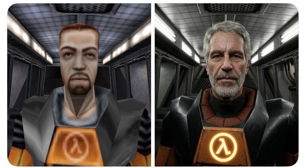 Dr. Gordon Freeman a Half Life 1-ből DLSS 5 előtt és után