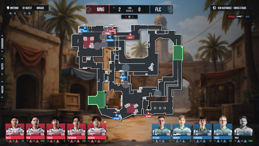 K&eacute;pek a Rush B: Esports Manager c&iacute;mű j&aacute;t&eacute;kb&oacute;l - forr&aacute;s: Lazy Penguin Studios