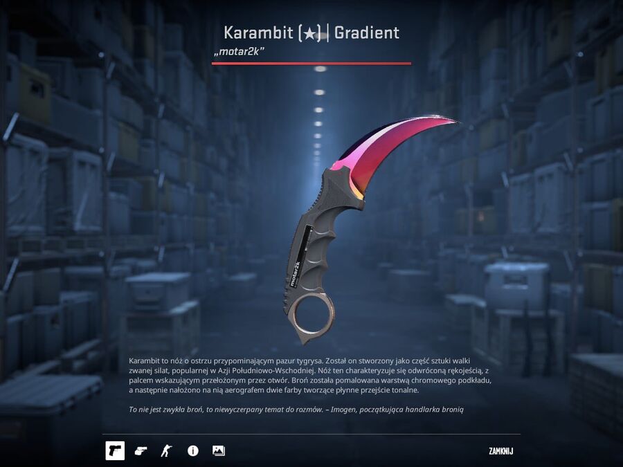 PashaBiceps motar2k Karambit | Fade k&eacute;se - forr&aacute;s: Twitter / PashaBiceps