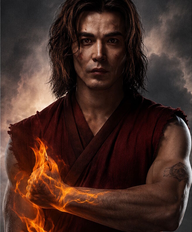 Liu Kang (Ludi Lin alakításában) a Mortal Kombat 2 filmben