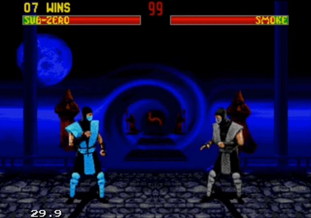 A Mortal Kombat 2 videójáték egyik arénája: Blue Portal