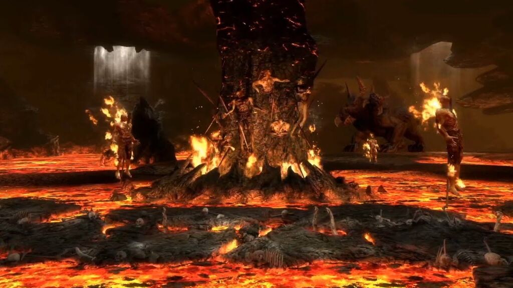 A Mortal Kombat 9 videójáték egyik arénája: Netherrealm