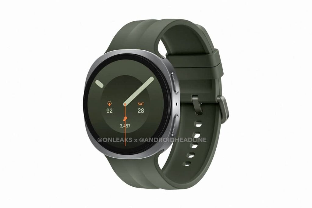A Samsung Galaxy Watch9 ezüst színben - forrás: Android Headlines