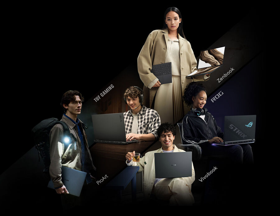Az ASUS elt&eacute;rő laptop term&eacute;kcsal&aacute;djai - forr&aacute;s: ASUS