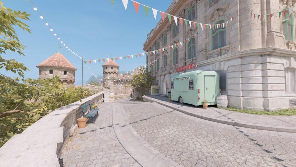 A budai várban játszódó Pearl pálya a CS2-ben - forrás: Steam / Almaas és Thomas