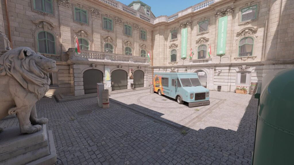 A budai várban játszódó Pearl pálya a CS2-ben - forrás: Steam / Almaas és Thomas